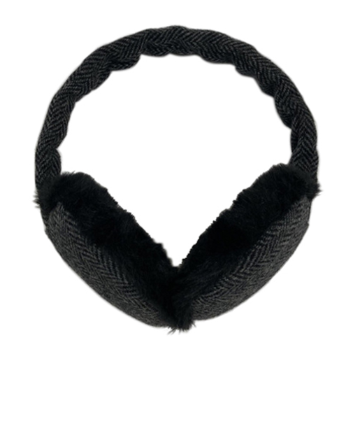 マールマール（MaR・MaR）　4WAY　イヤーマフ　ヘリンボーン　ブラック