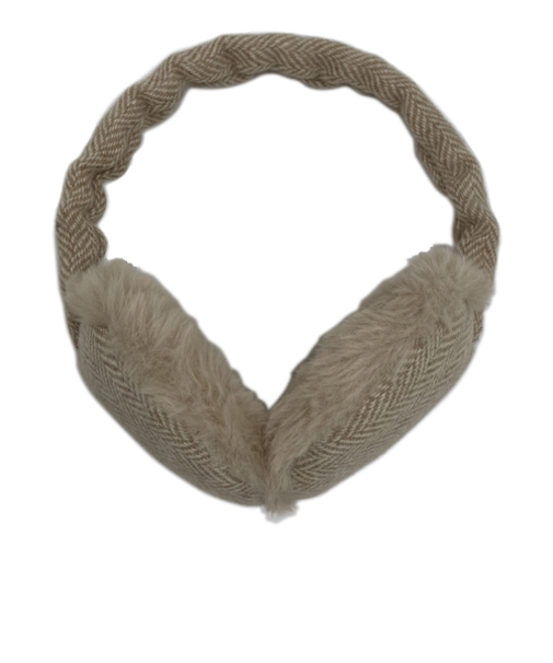 マールマール（MaR・MaR）　4WAY　イヤーマフ　ヘリンボーン　ベージュ