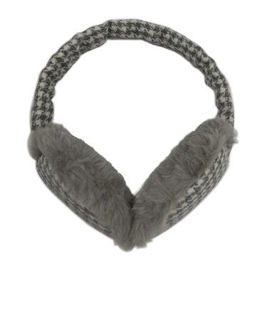 マールマール（MaR・MaR）　4WAY　イヤーマフ　千鳥格子　グレー