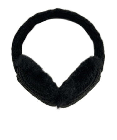 マールマール（MaR・MaR）　4WAY　イヤーマフ　ニット編み　ブラック