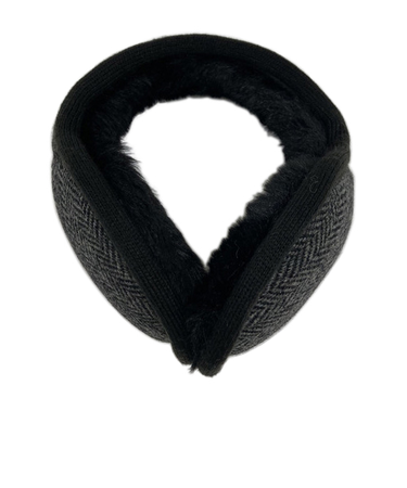 マールマール（MaR・MaR）　BACKWAY　イヤーマフ　ヘリンボーン　ブラック