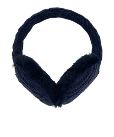 マールマール（MaR・MaR）　4WAY　イヤーマフ　ニット編み　ネイビー