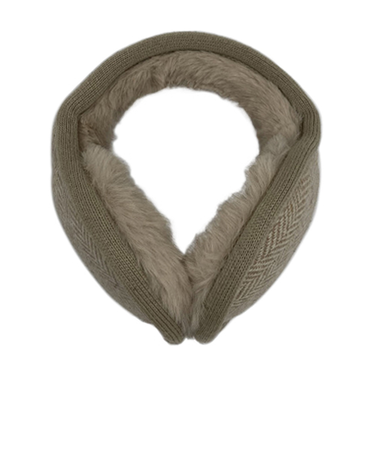 【お買い得】　マールマール（MaR・MaR）　BACKWAY　イヤーマフ　ヘリンボーン　ベージュ