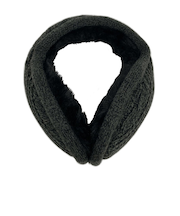 マールマール（MaR・MaR）　BACKWAY　イヤーマフ　ニット編み　ミックスブラック