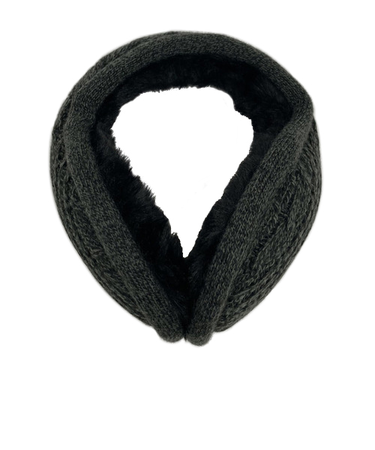 マールマール（MaR・MaR）　BACKWAY　イヤーマフ　ニット編み　ミックスブラック