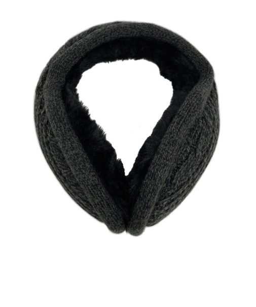 マールマール（MaR・MaR）　BACKWAY　イヤーマフ　ニット編み　ミックスブラック