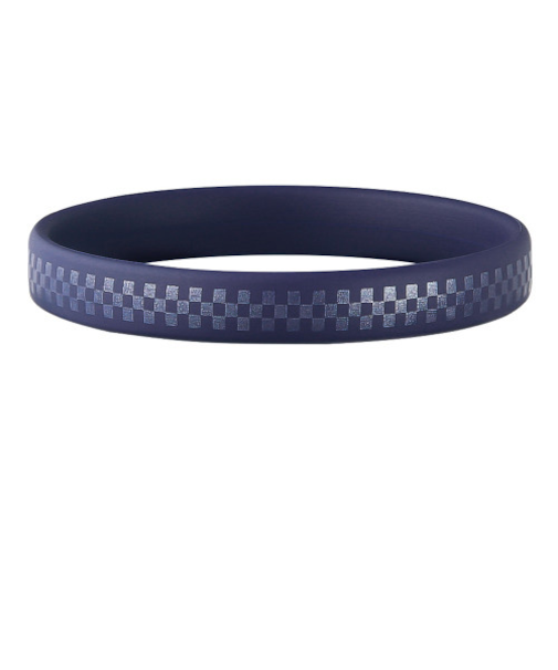 スパークノンX　シリコンバンド　市松模様　Mサイズ　ネイビー×パール