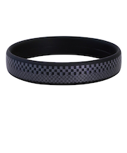 スパークノンX　リストバンド　市松七宝　Lサイズ　ブラック×パール