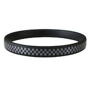 スパークノンX　シリコンバンド　市松模様　Lサイズ　ブラック×パール