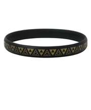 スパークノンX シリコンバンド 鱗文様 Lサイズ ブラック×ゴールド