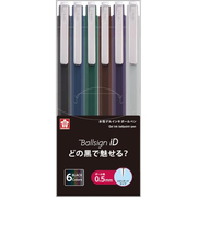 サクラクレパス（SAKURA）　ボールサインiDシングル　0.5mm　6色セット　GBR405-6