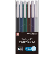 サクラクレパス（SAKURA）　ボールサインiDシングル　0.4mm　6色セット　GBR404-6
