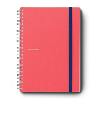 マルマン×ハンズ　イペニモ　5mm方眼罫ノートバンド付　A5　レッド