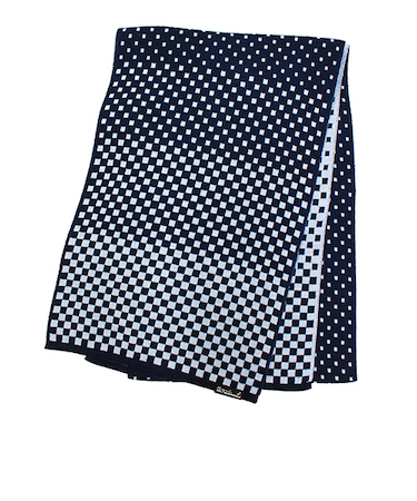 アニエスベー（agnes　b.）　チェッカマフ　5172AB043　ネイビー