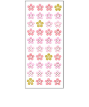 オクヤマ　和風シール　JP778　桜4列淡いピンク