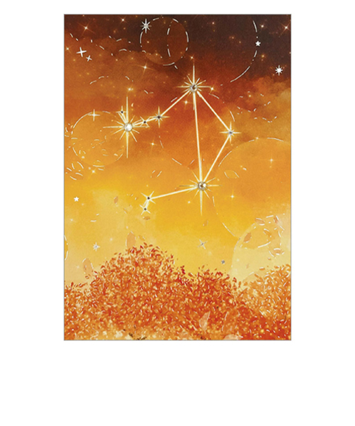 クローズ・ピン　12星座ラインストーンポストカード　天秤座　PC16609