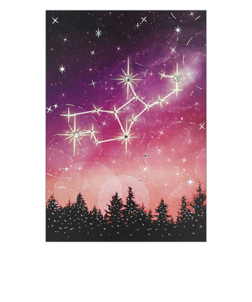 クローズ・ピン　12星座ラインストーンポストカード　乙女座　PC16608