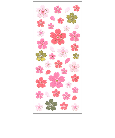 オクヤマ　和風シール　JQ278　桜　大中小