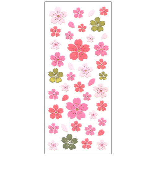 オクヤマ　和風シール　JQ278　桜　大中小