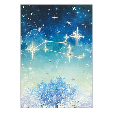 クローズ・ピン　12星座ラインストーンポストカード　獅子座　PC16607