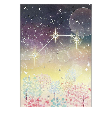 クローズ・ピン　12星座ラインストーンポストカード　牡羊座　PC16603