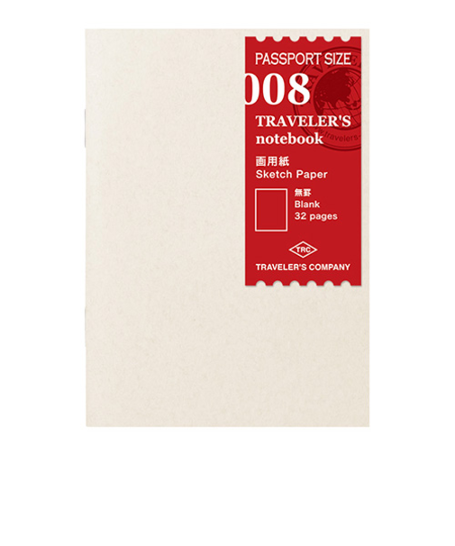 トラベラーズカンパニー　トラベラーズノート　リフィル　画用紙　パスポートサイズ　008