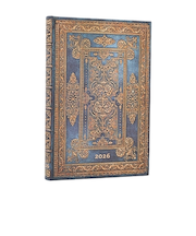 【2026年1月始まり】　ペーパーブランクス（Paperblanks）　ハードカバーダイアリー　A6　ウィークリーレフト　DJ1201-7　ブルー・ラックス　月