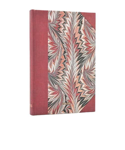 【2026年1月始まり】　ペーパーブランクス（Paperblanks）　ハードカバーダイアリー　A6　ウィークリーレフト　DJ1206-2　ルベド　月曜始まり