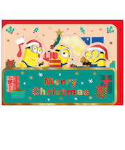 【クリスマス】ホールマーク（Hallmark）　立体クリスマスカード　ミニオンズ　846817　ミニオン　クリスマスの夜