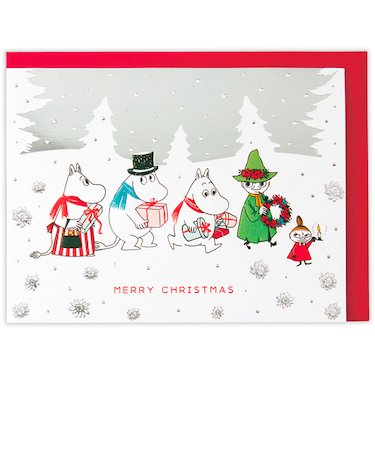 【クリスマス】ホールマーク（Hallmark）　立体クリスマスカード　ムーミン　846794　クリスマスの森の中
