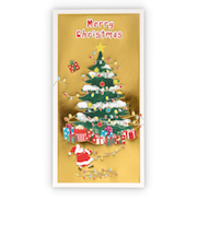 【クリスマス】ホールマーク（Hallmark）　クリスマス金封　848095　ツリー飾り付け2