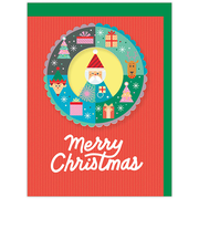【クリスマス】ホールマーク（Hallmark）　二つ折りクリスマスカード　847159　クリスマスサンタリース