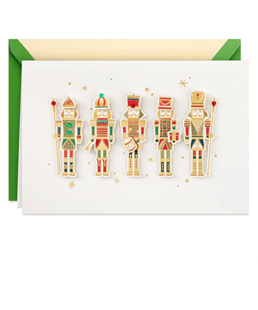 【クリスマス】ホールマーク（Hallmark）　輸入カード　クリスマスカード　シグネチャー　829476　Nutcrackers　Christmas　Card