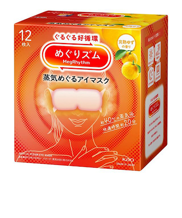 花王　めぐりズム　蒸気めぐるアイマスク　完熟ゆずの香り　12枚入