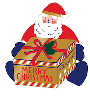 【クリスマス】グリーティングライフ クリスマスプレゼントボックスカード TK-48 サンタ
