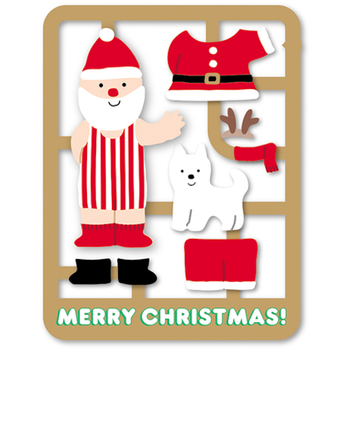 【クリスマス】グリーティングライフ　クリスマスプラモカード　KE－67　おきがえ