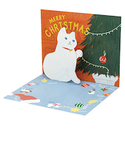【クリスマス】グリーティングライフ クリスマスイタズラネコカード LE-30 ツリー