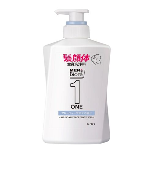 花王　メンズビオレONE　オールインワン全身洗浄料　フルーティーサボンの香り　480mL