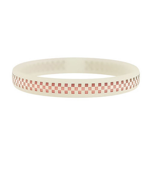 スパークノン　シリコンバンド　市松模様　ライト×ピンク　Mサイズ