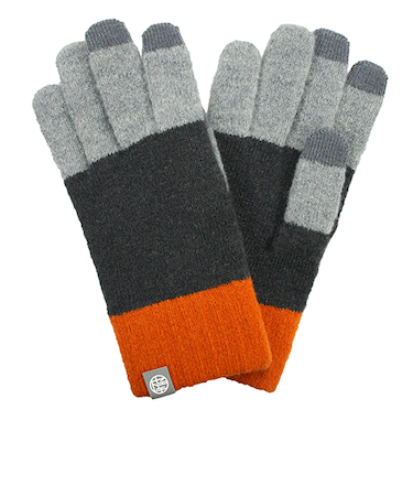 瀬戸内ニット　男女兼用　ニット　スマートフォン対応　配色切替　3862　グレー