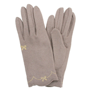 瀬戸内ニット 婦人 ジャージ カシミヤ入り リボン刺繍 6931 ベージュ