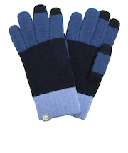 瀬戸内ニット 男女兼用 ニット スマートフォン対応 配色切替 3862 ネイビー