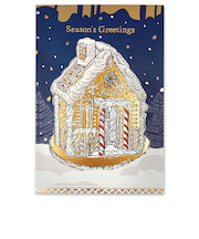 【クリスマス】アクティブコーポレーション　いのうえ彩　クリスマスポストカード　CMP－419　ヘクセンハウス