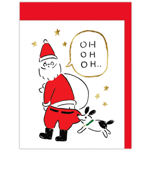 【クリスマス】ホールマーク（Hallmark）　クリスマスミニカード　ミニ　847289　おっサンタと犬