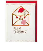 【クリスマス】ホールマーク(Hallmark) 二つ折りクリスマスカード 847081 サンタの手紙