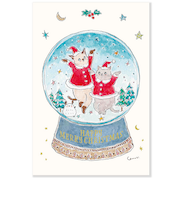 【クリスマス】アクティブコーポレーション　トコロコムギ　ポストカード　CMP－410　スノードーム