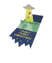 【クリスマス】グリーティングライフ クリスマスUMAポップアップミニカード TK-50 UFO