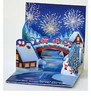 【クリスマス】グリーティングライフ ミニサンタポップアップミニカード P-271