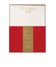 【クリスマス】 包む レターセット ワンポイント箔押し CL018 クリスマステディベア