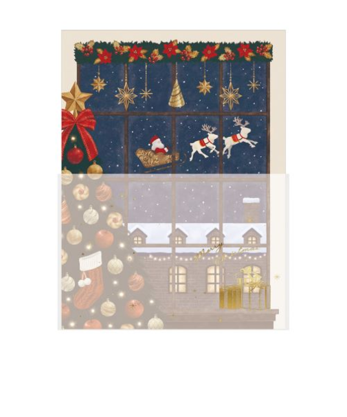 【クリスマス】　包む　レターセット　H-CL023　ホーリーギフト